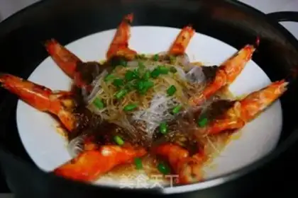Make Garlic fan shrimp step 8