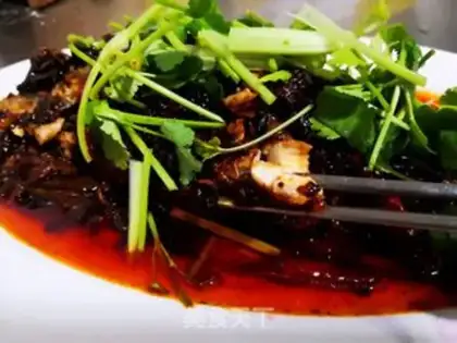 Make Dry-burned yellow fish step 8