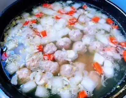 Make Pork carrot meatball soup step 8