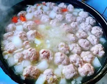 Make Pork carrot meatball soup step 9