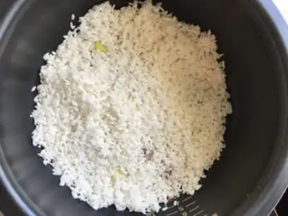 Make Ham rice step 4