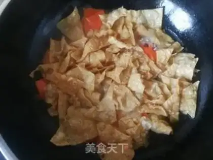 Make Carrots, spinach, tofu skin step 7