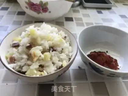 Make Ham rice step 6