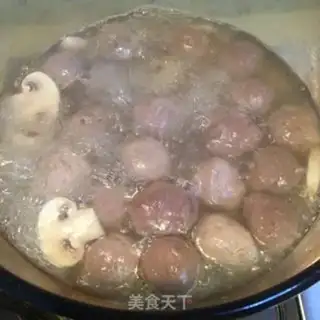 Make Mushroom beefball soup step 6