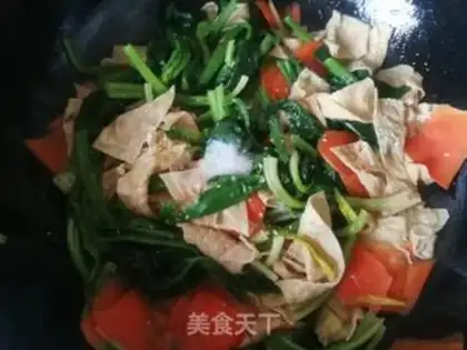 Make Carrots, spinach, tofu skin step 10