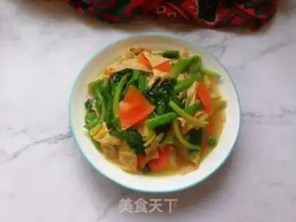 Make Carrots, spinach, tofu skin step 13