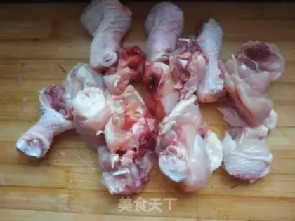 Make A chicken leg with mushrooms step 3
