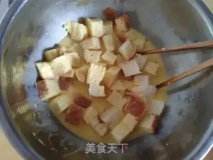 Make oatmeal bread pudding step 2
