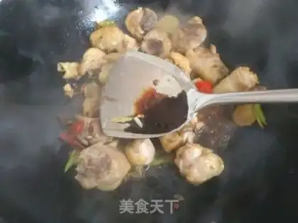 Make A chicken leg with mushrooms step 8