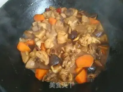 Make A chicken leg with mushrooms step 14