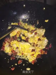 Make Wild onion fried eggs step 5