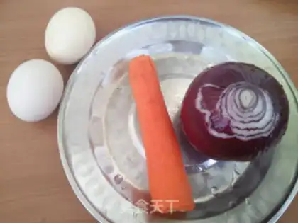 Make Egg carrot onions step 0