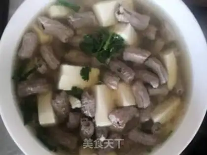 Make Little intestine tofu soup step 9