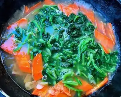 Make Pork liver spinach soup step 8