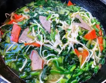 Make Pork liver spinach soup step 10