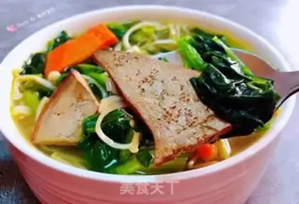 Make Pork liver spinach soup step 13