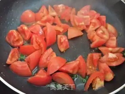 Make Tomato fried eggs step 9