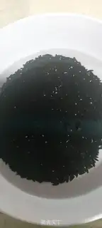 Make Black rice stewed fish glue step 0