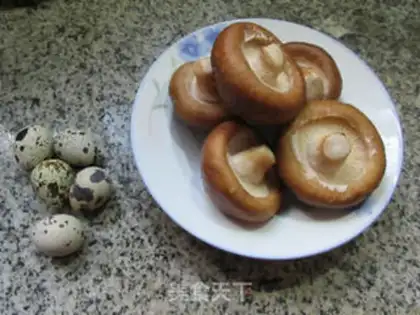 Make The quail egg makes mushrooms step 0