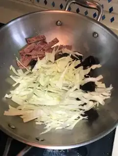 Make Spicy fan dishes for ham step 4