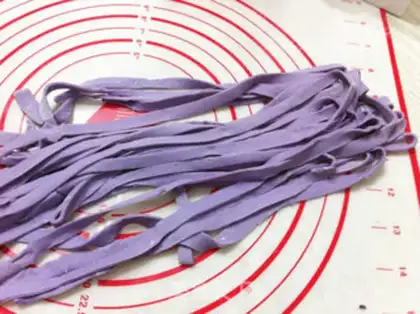 Make Homemade pure natural colour manual Noodles step 7