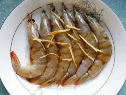 Make Steam shrimp step 1