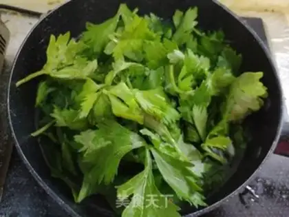 Make Celery leaves with soybeans step 3