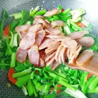 Make Celery fried sausage step 5