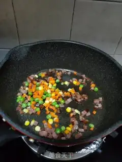 Make Black pepper sausages with fried rice step 3