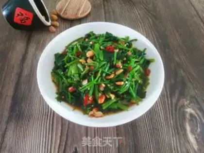 Make Spinach with peanut rice step 13