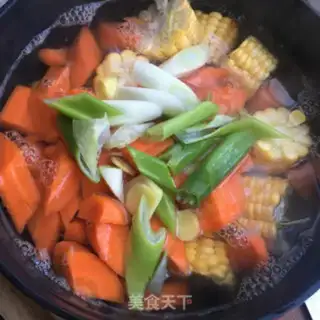 Make Corn carrot steak soup step 7