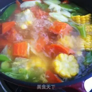 Make Corn carrot steak soup step 8