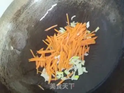 Make Garlic sprouts of potatoes and carrots step 3