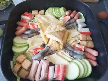 Make The Korean army fire pot step 2