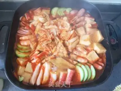 Make The Korean army fire pot step 6