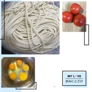 Make Tomato eggs pour noodles step 0