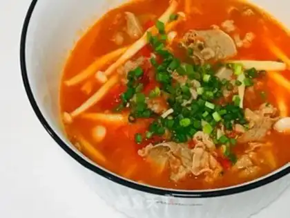 Make Sour soup, fat cow step 5