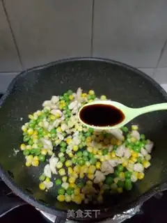 Make Chicken-dried pea corn step 6