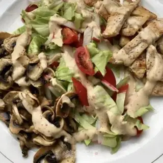 Make A sip of chicken double-fried salad step 19