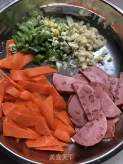 Make Egg and ham noodles step 0