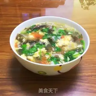Make radish tomato egg soup step 16
