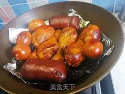 Make Chicken legs and eggs step 9
