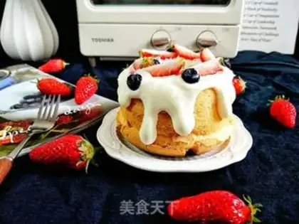 Make Butter strawberry cake step 15