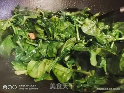 Make Shrimp spinach step 2