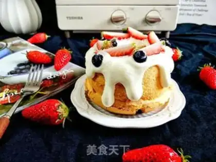 Make Butter strawberry cake step 17