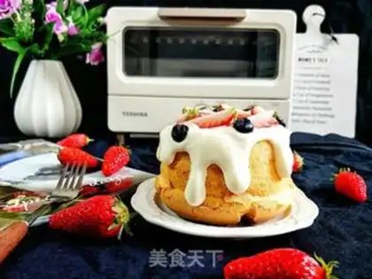 Make Butter strawberry cake step 18