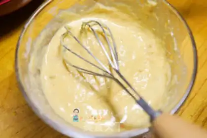 Make Meat pine tofu doughnuts step 4