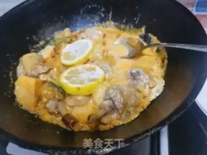 Make Bread bowl, red curry pineapple chicken step 8