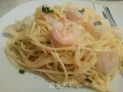 Make Cream shrimp pasta step 8