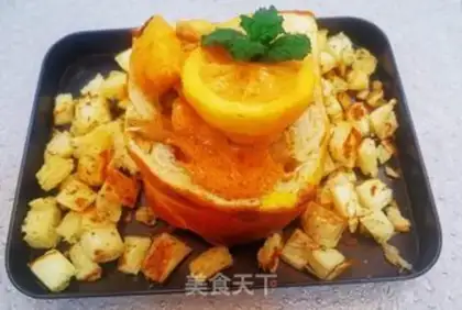 Make Bread bowl, red curry pineapple chicken step 15